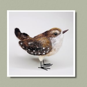 Cartão de felicitações | Quadrado 6X6” | Cartão de aniversário feltrado com agulha | Celebração | Jenny Wren Design