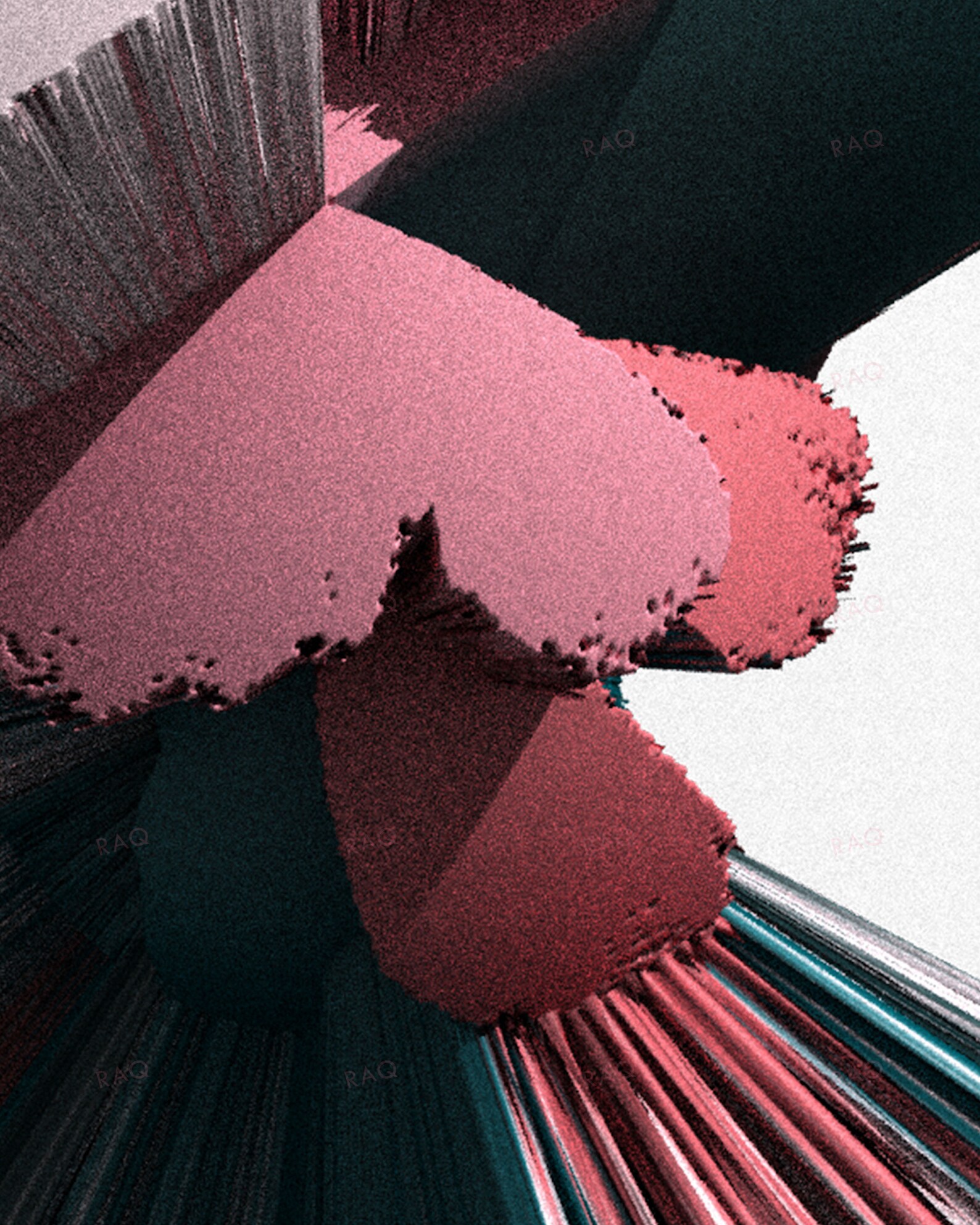 Love 3D Abstract Wall Art Set of 2 Prints Digital Download Etsy