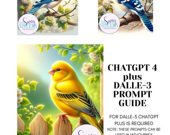 Dall-E3 & ChatGPT v4 Ai Art Prompt Guide | 8 Prompts | Beautiful Birds with Serene View