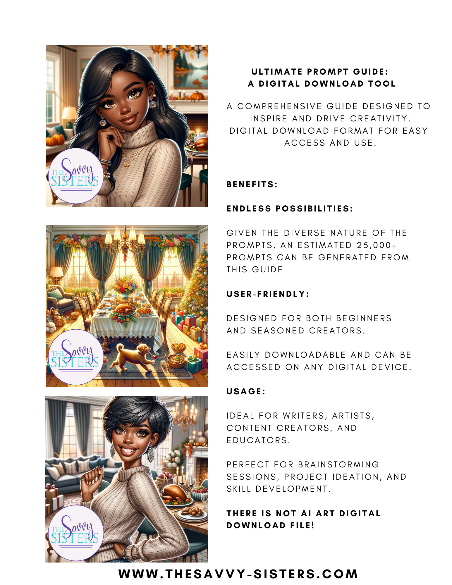 Dall-e3 & Chatgpt V4 Ai Art Prompt Guide | 12 Prompts | Thanksgiving ...