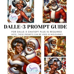 Exclusive ChatGPT v4 and DALL-E3 Ai Art Prompt Guide | African American Santa Mrs. Claus| Vector Art || Generate Unlimited Prompts