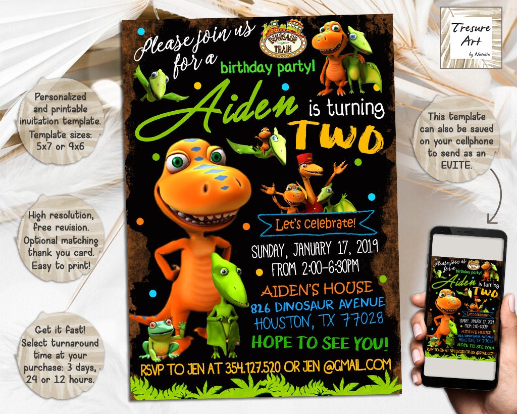 Dinosaur Train Birthday Invitation I Dinosaur Train Party Invite I ...