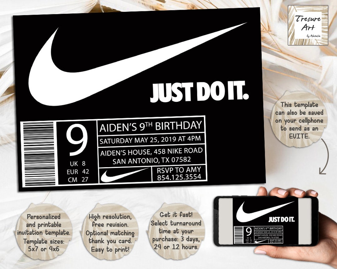 nike-birthday-invitation-i-sneaker-birthday-party-invite-i-etsy