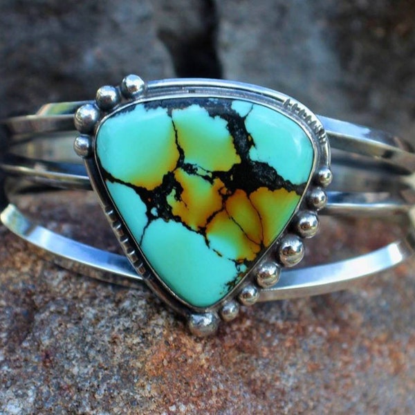 TIBETAN TURQUOISE CUFF.