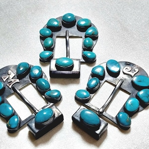Best Turquoise Belt Buckle For Women | Vintage Navajo Sterling Silver 925 | Handmade Western Style Accessory | Perfect Gift for Cowgirls