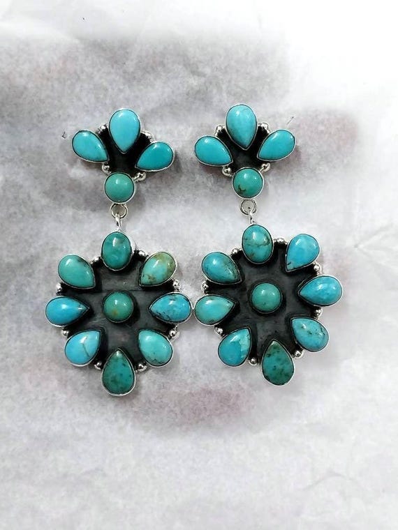Handmade turquoise earrings best sale