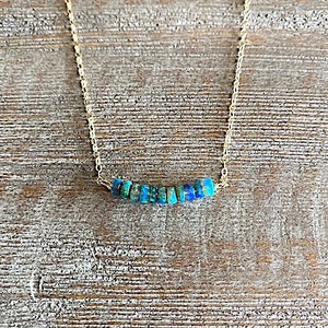 Opal Beaded Necklace,Opal Necklace, Tiny Opal Bead Necklace,Minimalist Necklace, Opal Jewelry, Opal Bead Necklace