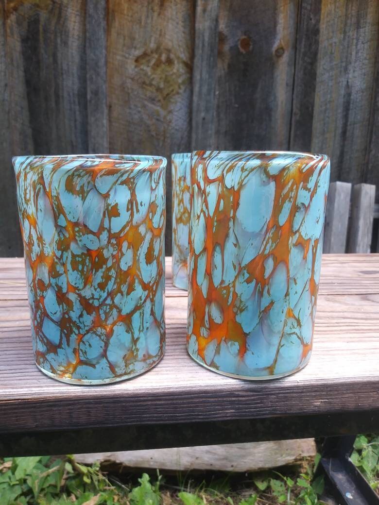 Turquoise tumbler each Etsy