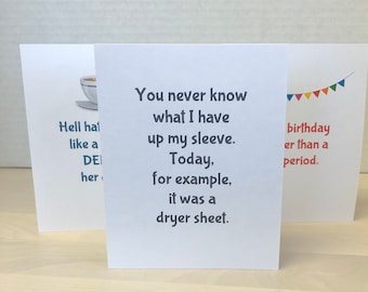 Funny Card, Up My Sleeve, Never Know What I'm Up To, Friend Card, Bestie Card, Just Because Funny Card, , Sassy Card, Snarky Card