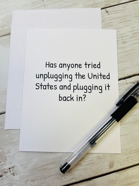 Funny Card / Friend Card / United States Humor / For a Friend / Just Because Card / Hilarious / Snarky Card / Best Friend / Rude Card