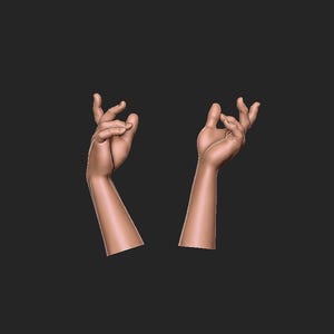 3D Model Hands, STL OBJ File