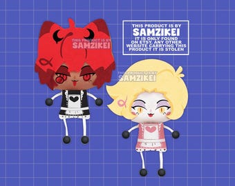 Alastor & Lucifer Plushie Keychains