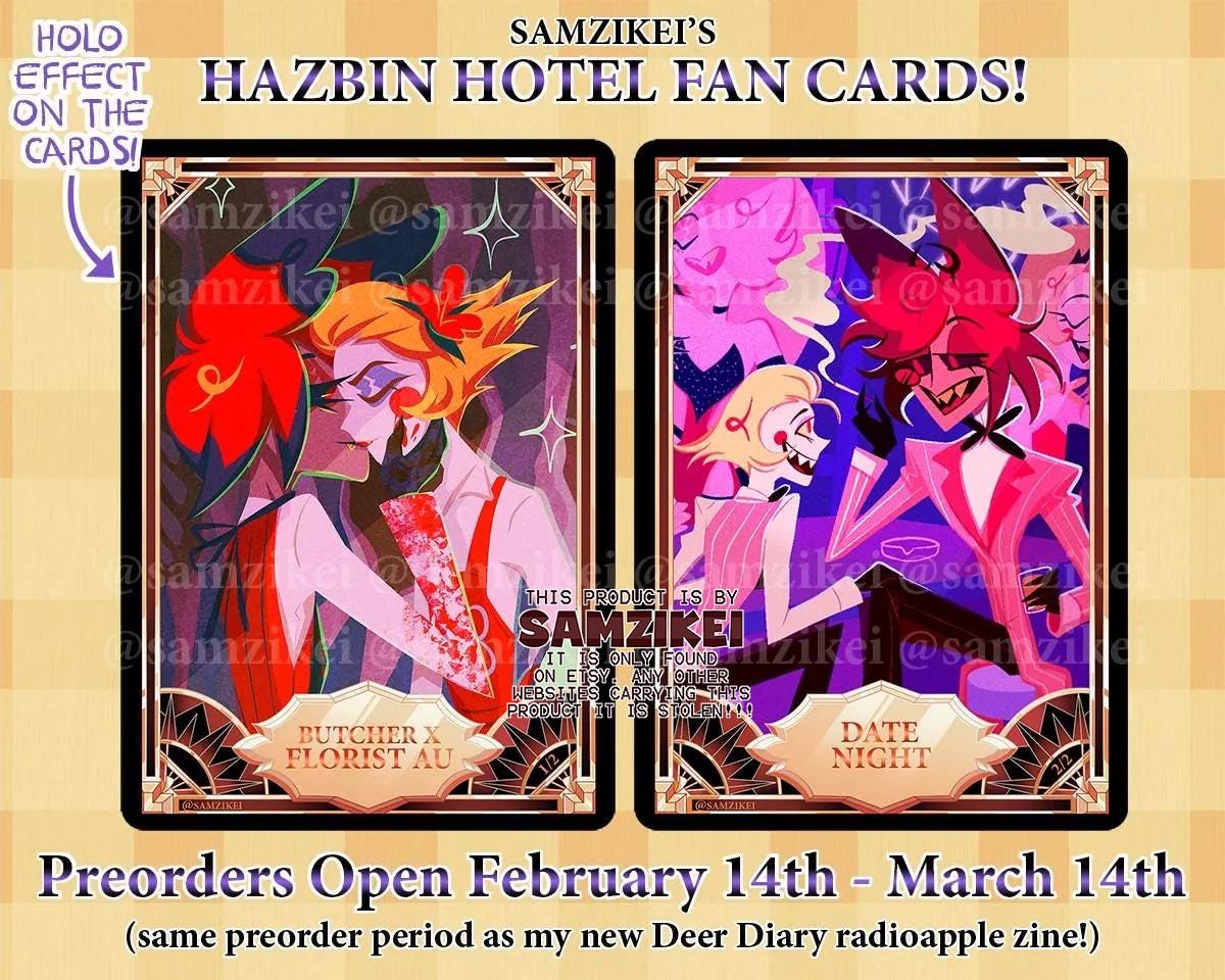 Lucifer Hazbin Hotel Trading Cards - Etsy