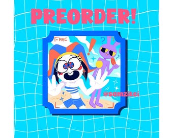 FUNNYBUNNY TADC Pomni Jax Wooden Layered Magnet/Pin (Preorder!)