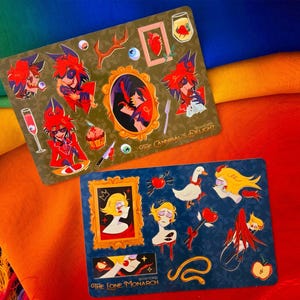 Alastor + Lucifer Sticker Sheets