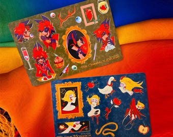 Alastor + Lucifer Sticker Sheets
