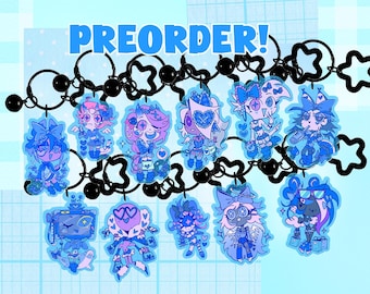 Gyaru Hazbin Keychains Blue Vers. (PREORDER!)
