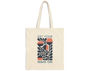 Bolsa de Mahjong: 100 % lona de algodón, accesorio de Mahjong, regalo de Mahjong