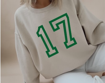Custom Jersey Number Sweatshirt: Mom Sports Spirit Wear