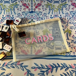 Personalized Mahjong Card Pouch: Mahjong Accessories Bag