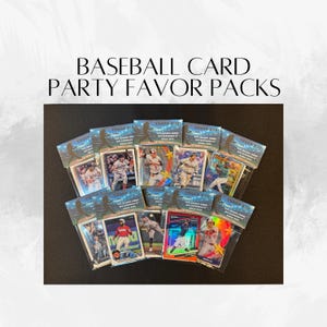 Baseball Card Party Favors: Sports Birthday Packs, Boy Birthday Idea