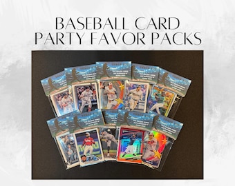 Recuerdos para fiestas de tarjetas de béisbol: Paquetes de cumpleaños deportivos, ideas para cumpleaños de niño