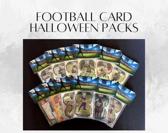 Football Card Halloween Treat Bags: Sports Trading Cards - 12 Pack