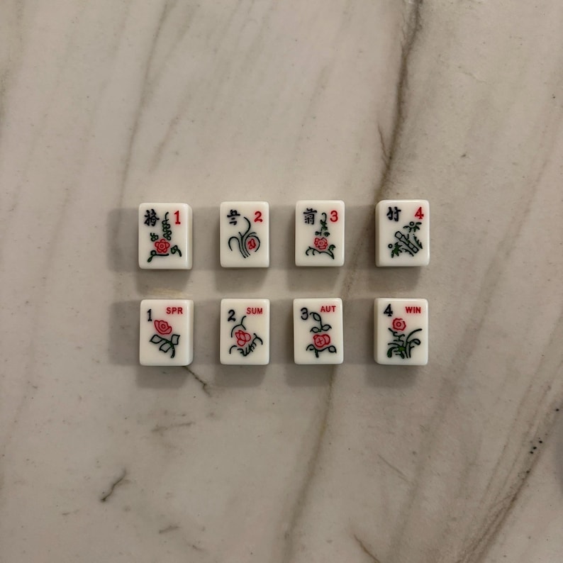 Personalized Mahjong Tile Keychain, White Tile: Monogrammed Mah Jongg Gift image 9