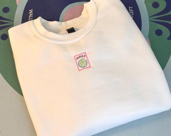Besticktes Mahjong Joker Sweatshirt: Gemütlicher Rundhalsausschnitt, Mahjong Geschenk