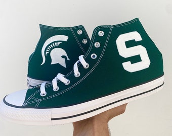 College Logo Painted High Tops