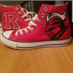 College Painted Shoes, shoes with college logo, hand-painted, can do any college, any color, not just converse