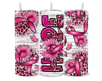 Pink Ribbon Hope Tumbler
