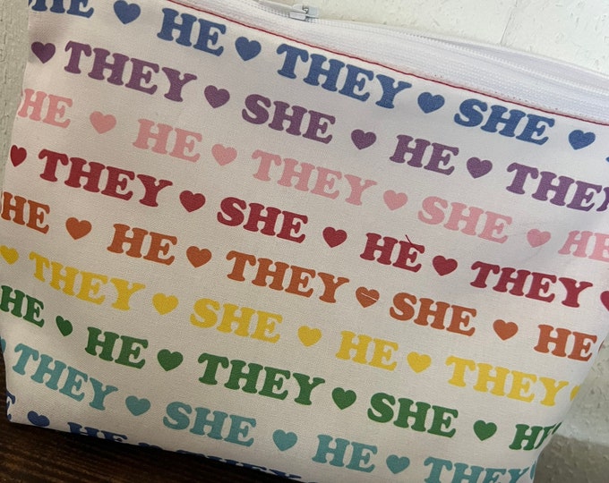 She * They * He Zipper Pouch