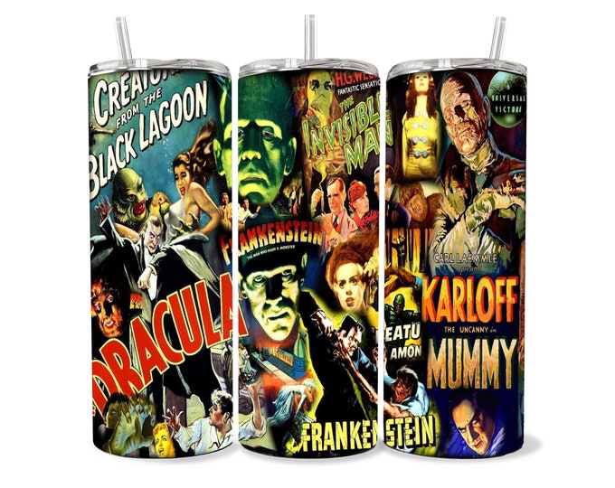 Classic Horror Movie Tumbler