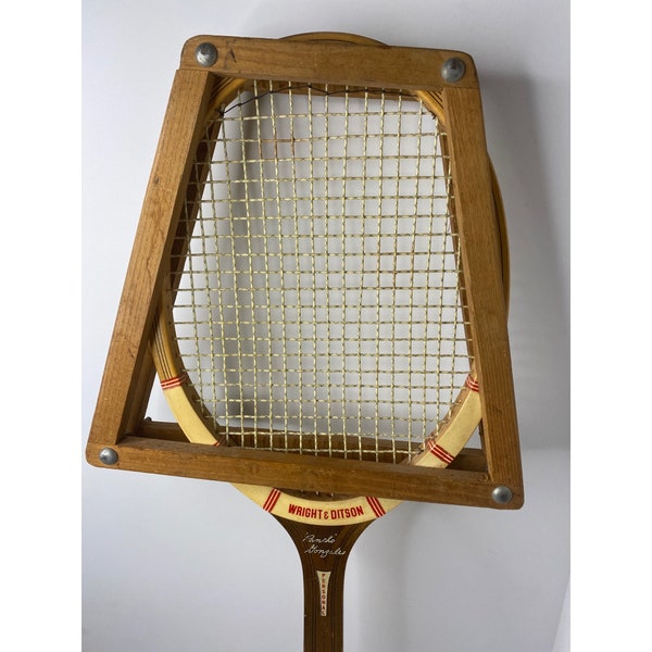 Wright & Ditson Signed "Pancho Gonzles" Personal Tennis Racket Spalding /Cover