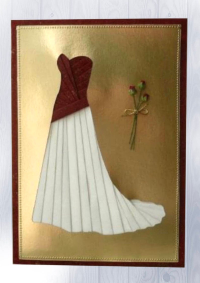 A4 PDF Instant Download for an Iris Folding Dress Pattern Template With ...