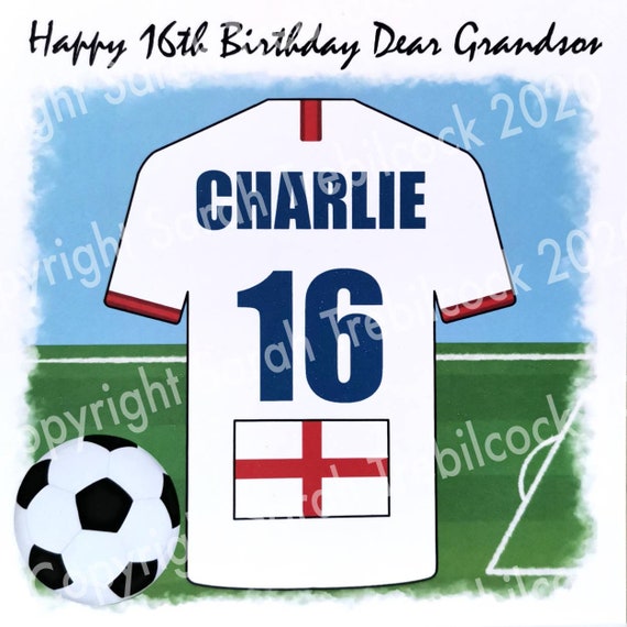 england football shirt personalised