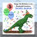 Personalised Handmade party Dinosaur T-Rex birthday card & insert Son Grandson Nephew 2nd 3rd 4th 5th 6th 7th 8th 9th my original artwork 