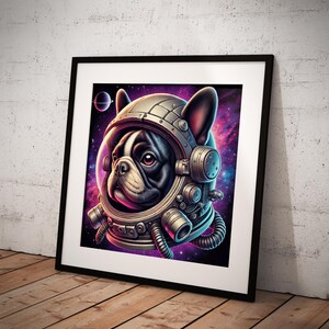 French Bulldog Astronaut Art: Galaxy Dog Poster (Digital Download)