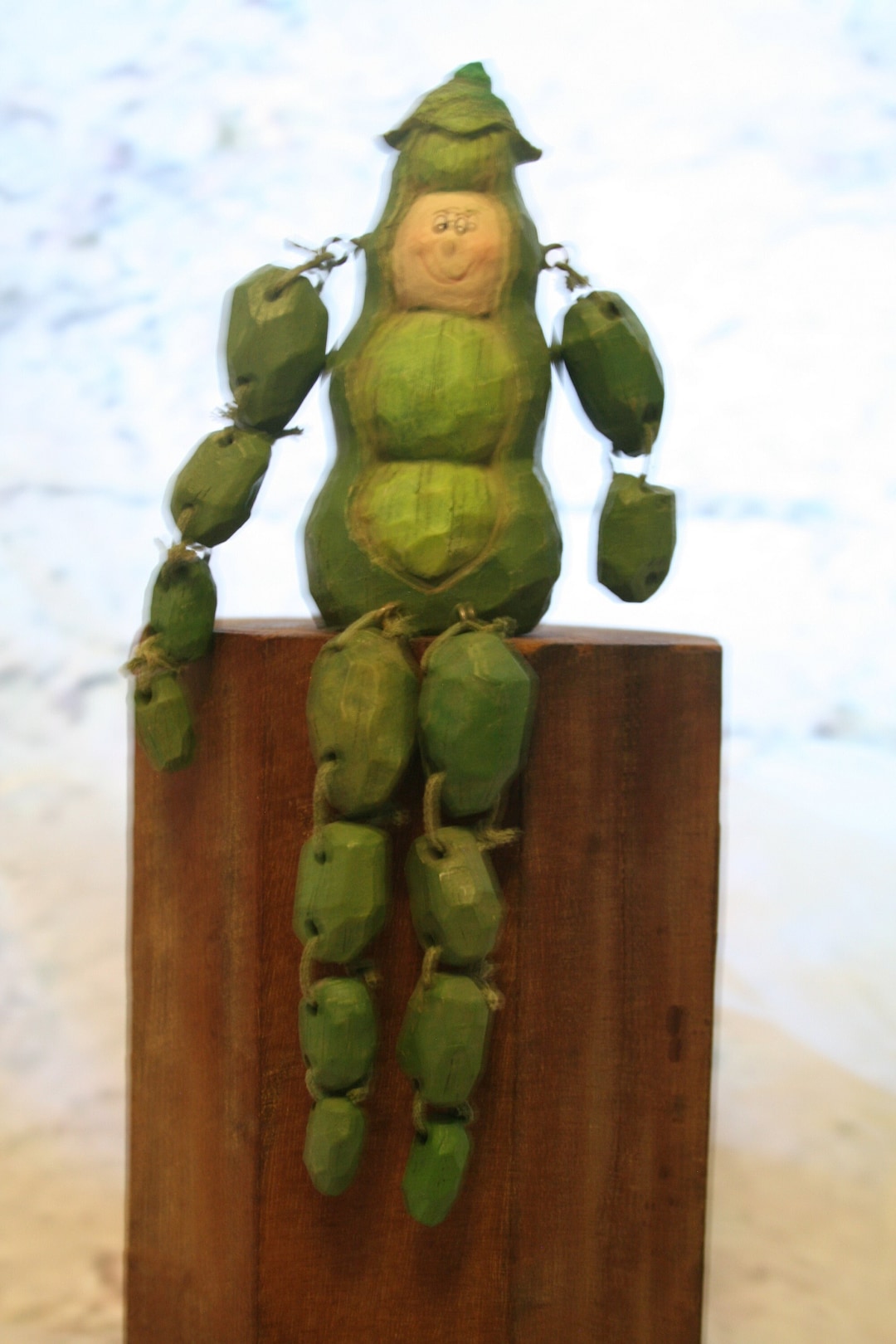 GREEN PEA Smiling Vegetable/fruits Garden Buddy Shelf Sitter