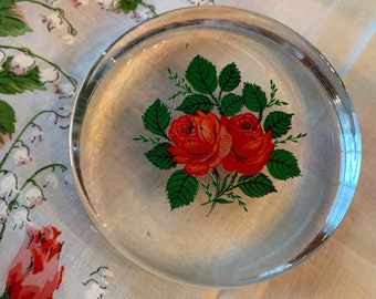 vintage kitsch scarborough castle yorkshire paperweight 1950s office boho retro british history