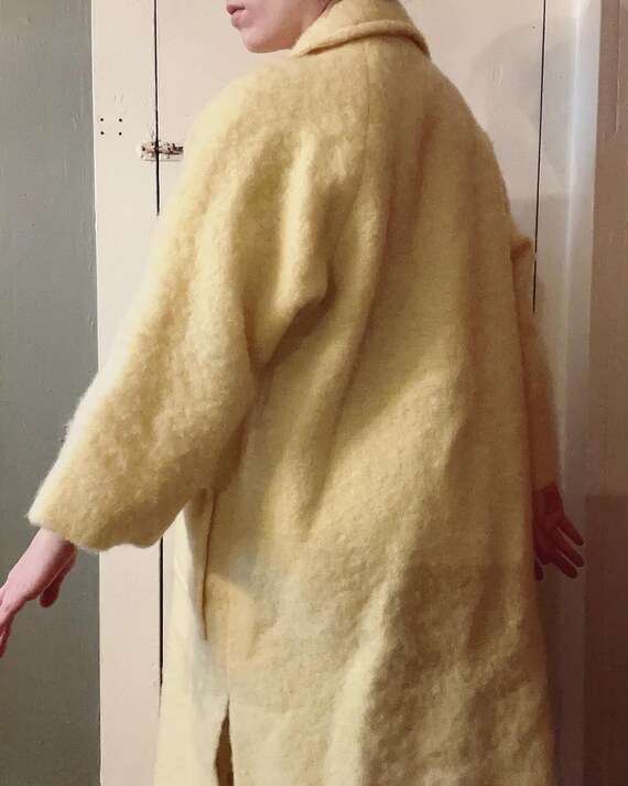 Fabulous 1960s Sybil Connolly Green Mohair Swing Coat