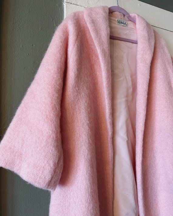 Early 1960s Baby Pink Cotton Candy Mohair Swing C… - image 6