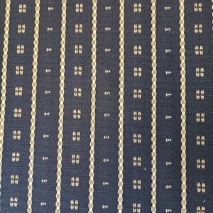 Blue Stripe Woven Pattern Benny Blueberry Upholstery Fabric by the Yard