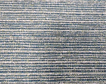 Discounted Blue and green striped heavy duty upholstery fabric 4 yards