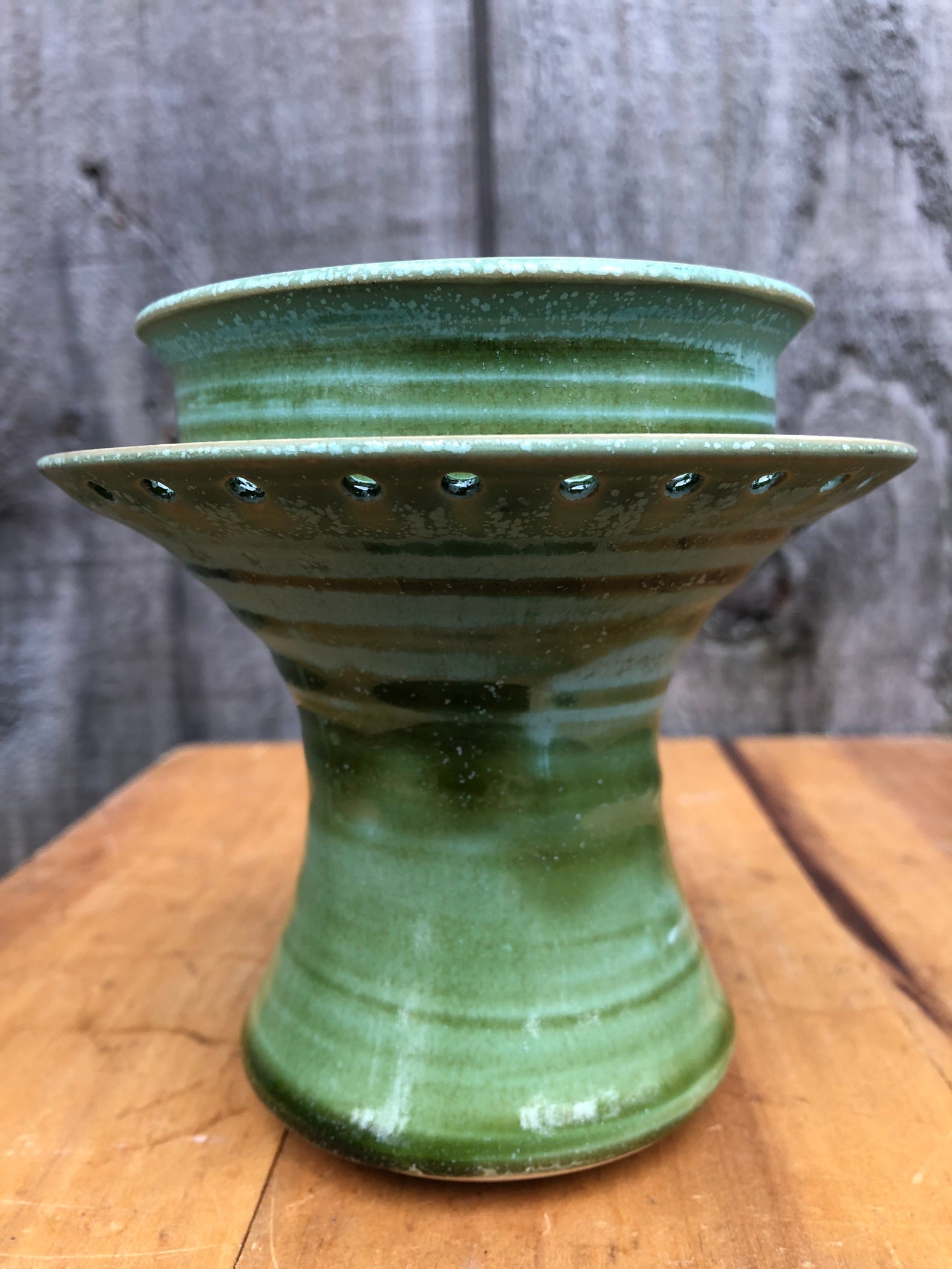 Ceramic Earring Holder With Dish in Spearmint Green ceramic Etsy