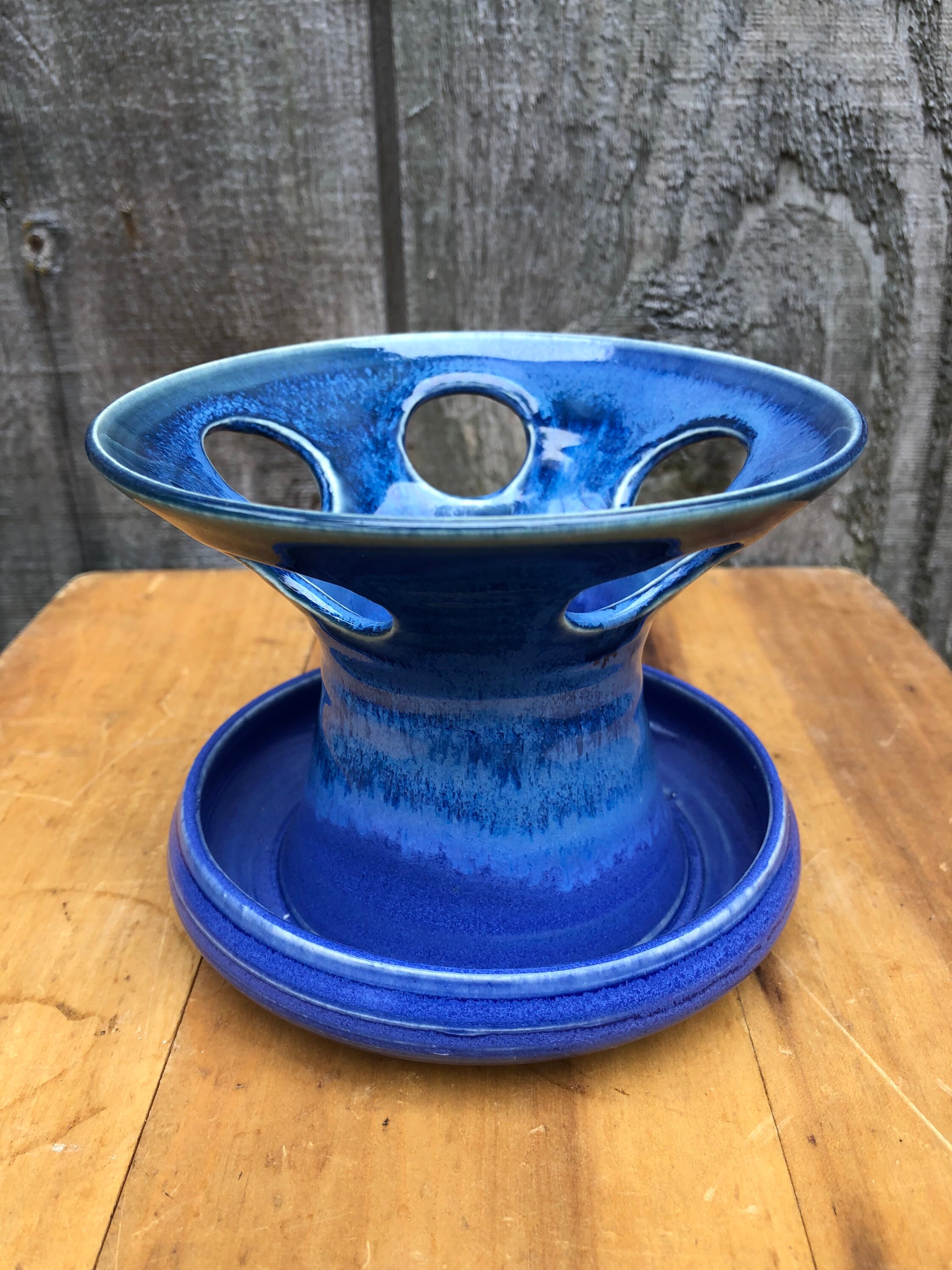 Ceramic Toothbrush Holder in Aster Blue Pottery Toothbrush Etsy