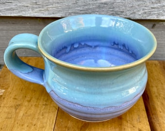 Ceramic Handmade Large Pottery Soup Mug in Lilac Purple  ***FREE SHIPPING***