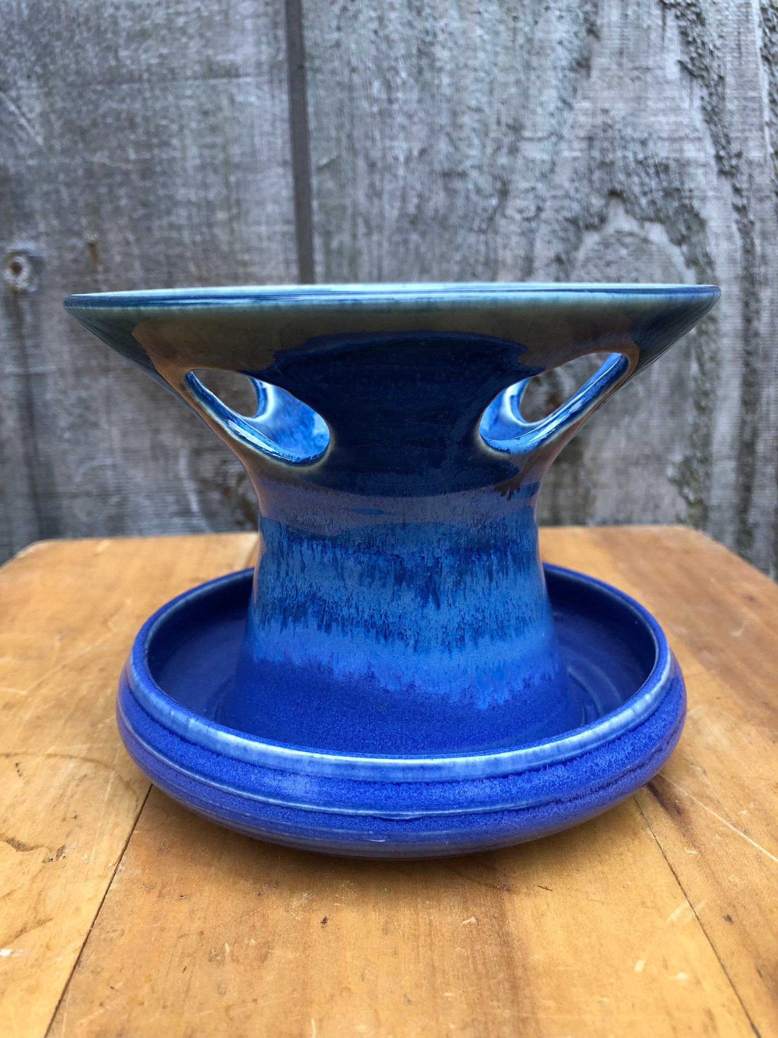 Ceramic Toothbrush Holder in Aster Blue Pottery Toothbrush Etsy