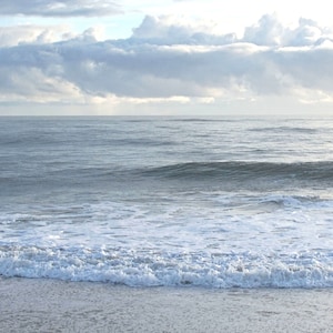 Morning at the Beach Panorama Photo, Housewarming Gift, Ocean Wall art, Travel Photography Decor, Beach house Gift, Large Wall Art image 2